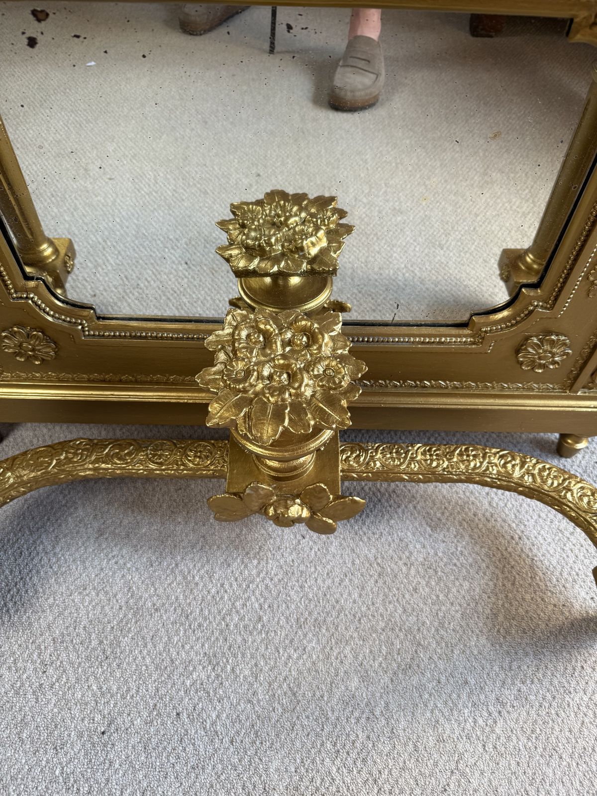 19th Century French Giltwood Pier Mirror With Marble Top photo buy