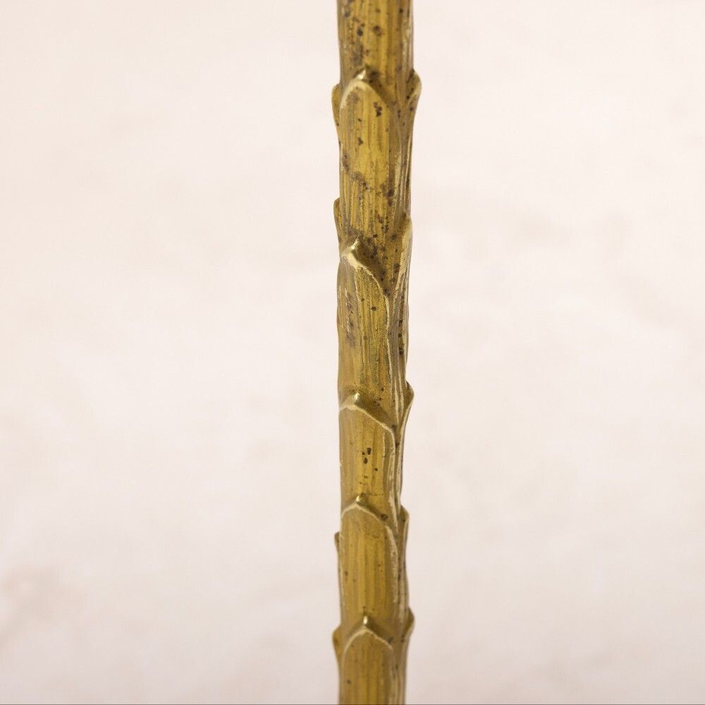 Gilt Bronze & Brass Palm Tree Floor Lamp In The Manner Of Maison Bagues photo vinterior