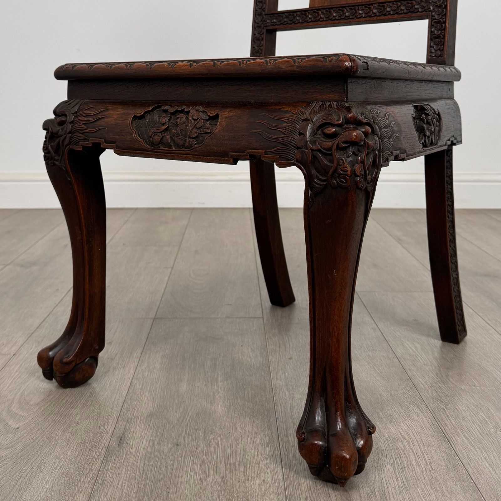 photo buy Antique 20th Century Chinese Rosewood Dining Table With 6 Chairs ( Af 5179 )