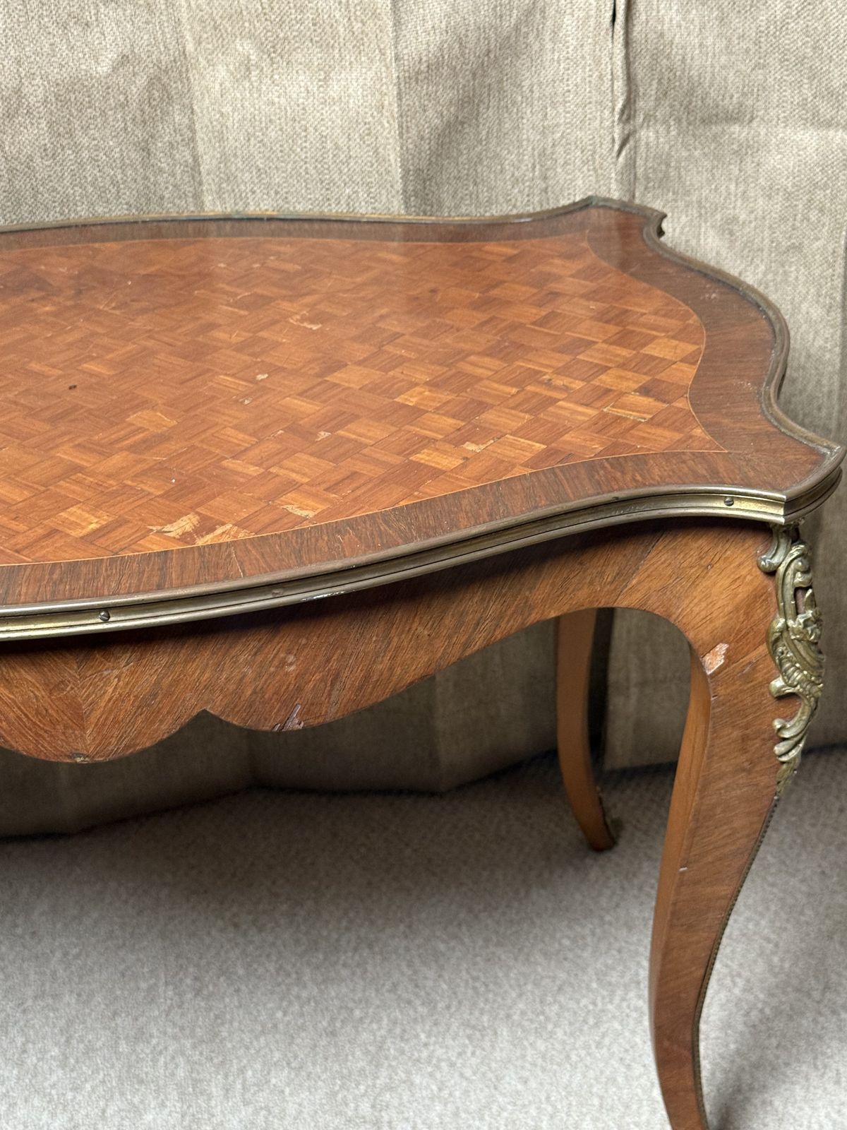 Pair Of 19th Century French Louis XV Parquetry Side Tables photo 575.0