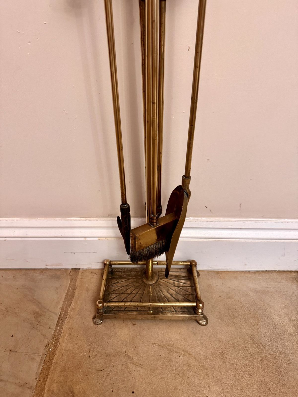 Quality Antique Brass Companion Set photo buy