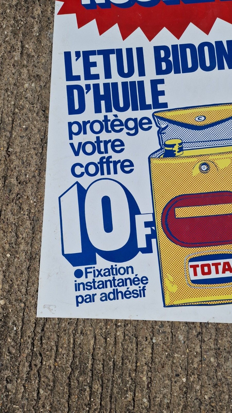 Vintage Advertising Sign French "Total" Plastic Wall Pop Art Petrol Garage photo Home Decor
