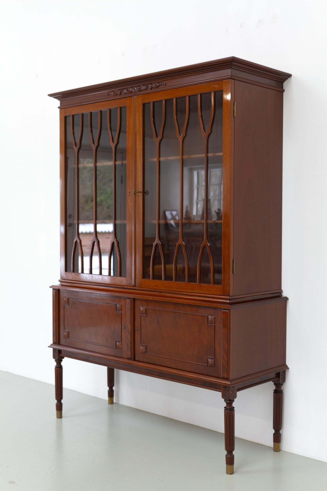 Danish Hepplewhite Mahogany Display Cabinet By Farre Møbelfabrik, 1970s. photo for sale