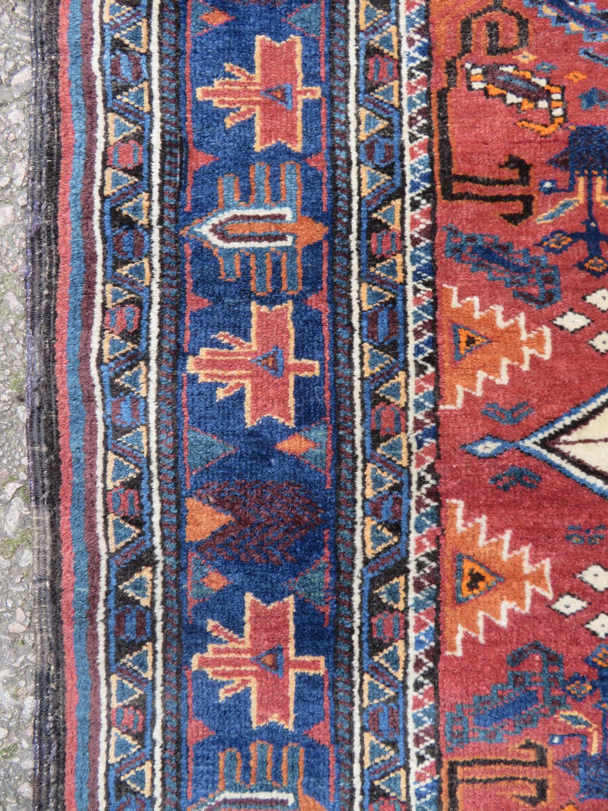 Unusual Antique Baluch Rug. 181cm X 104cm. photo 495.0
