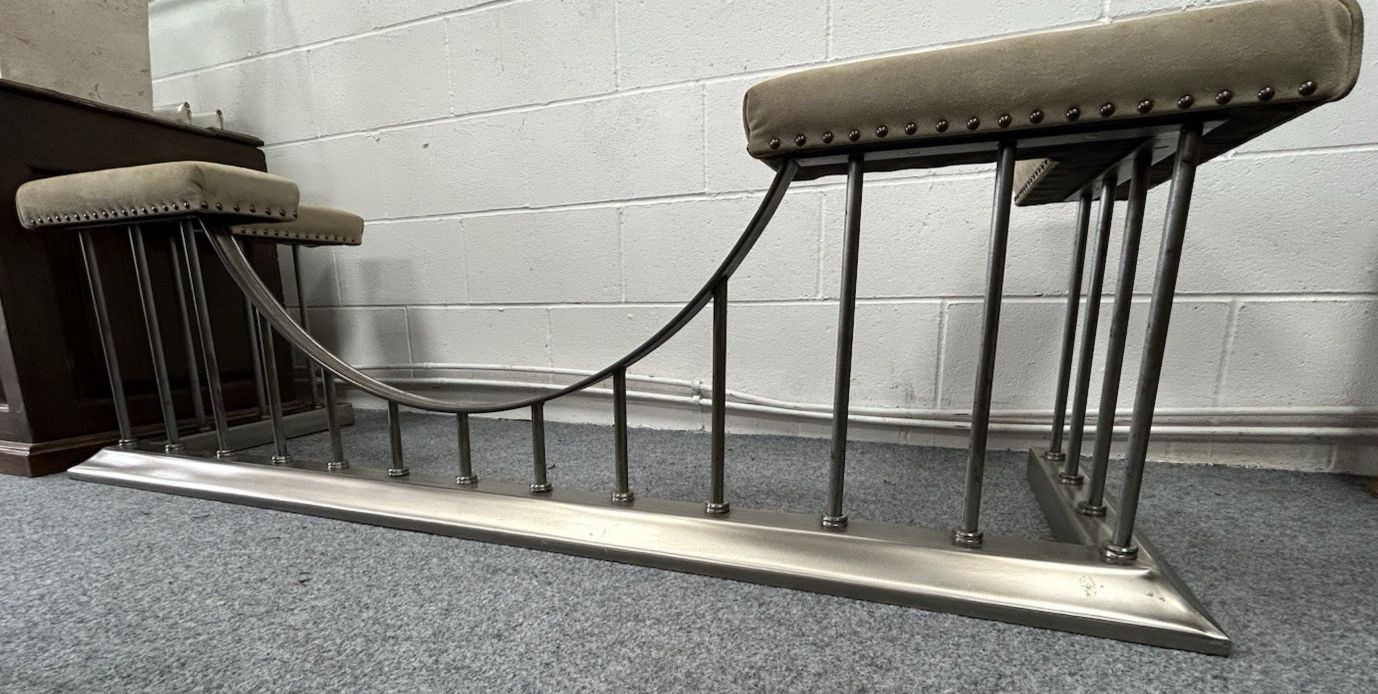 Steel Club Fender & Suede Fireside Seat photo for sale