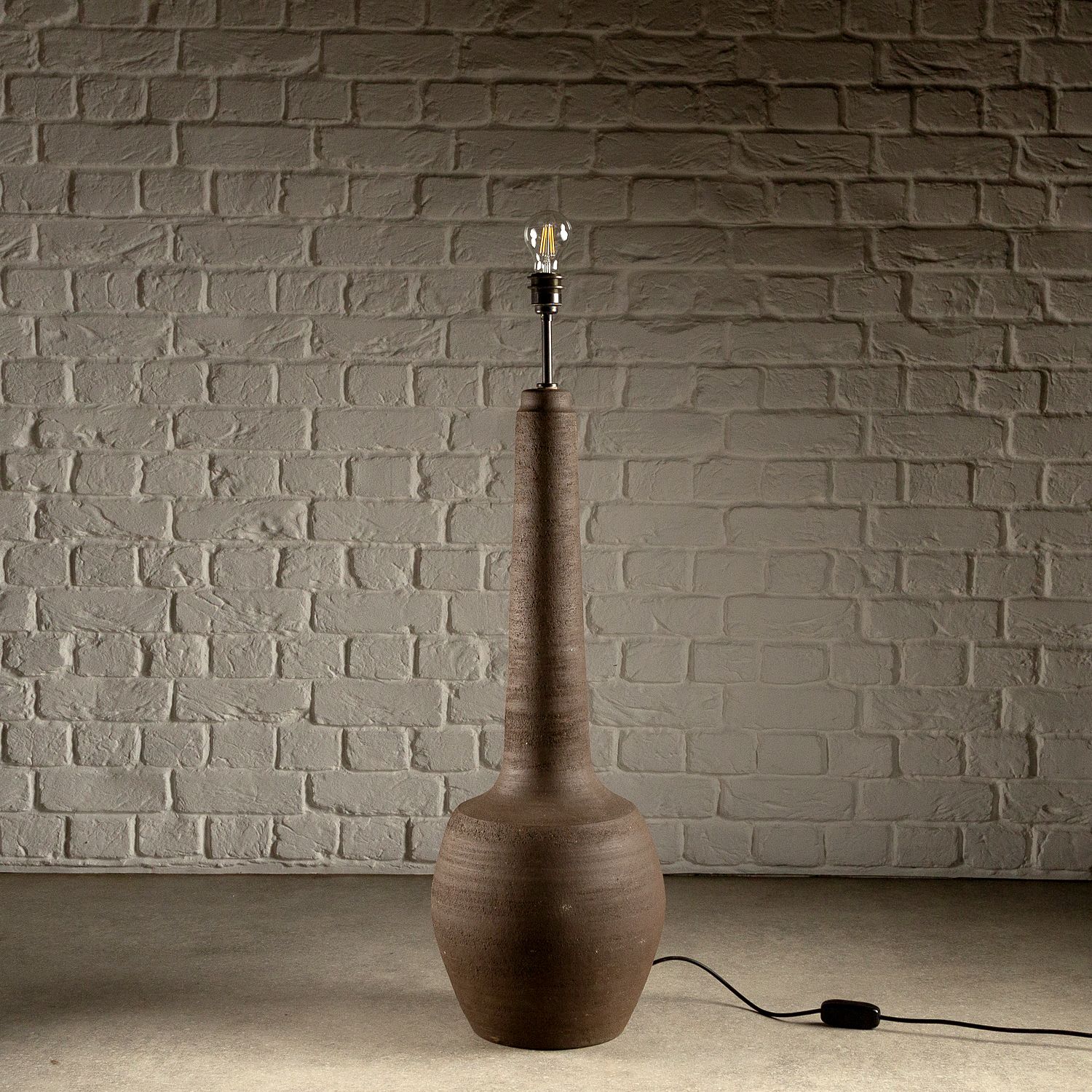 Very Large Studio Ceramic Table Lamp, Denmark, 1960s photo for sale