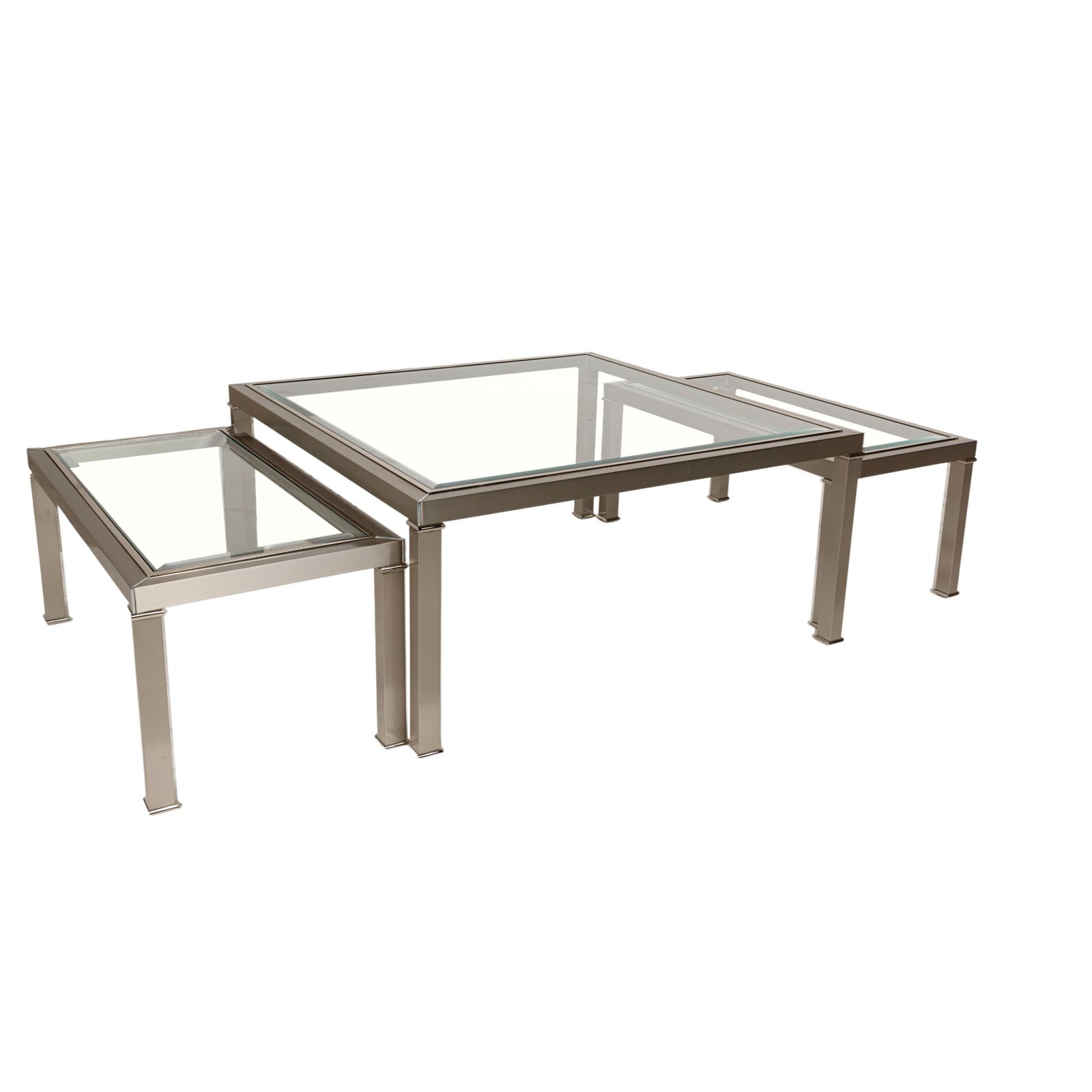 Sovet Italia Nice Glass Coffee Table Silver photo for sale