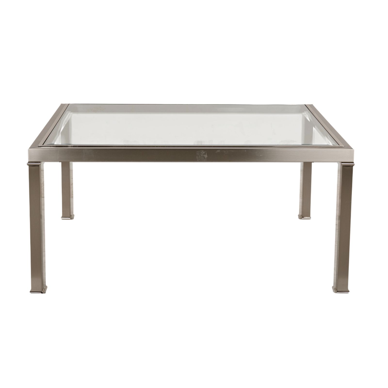 Furniture Sovet Italia Nice Glass Coffee Table Silver photo