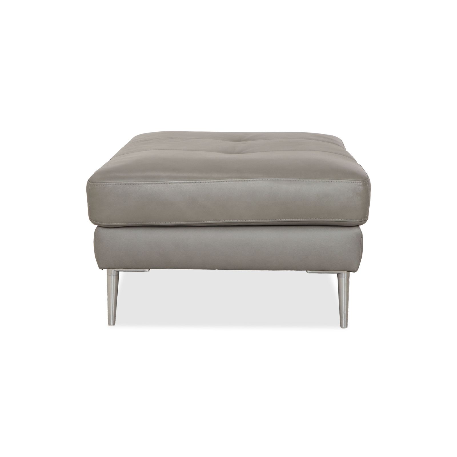 Tabouret Gutmann Factory en cuir gris, pieds chromés photo buy