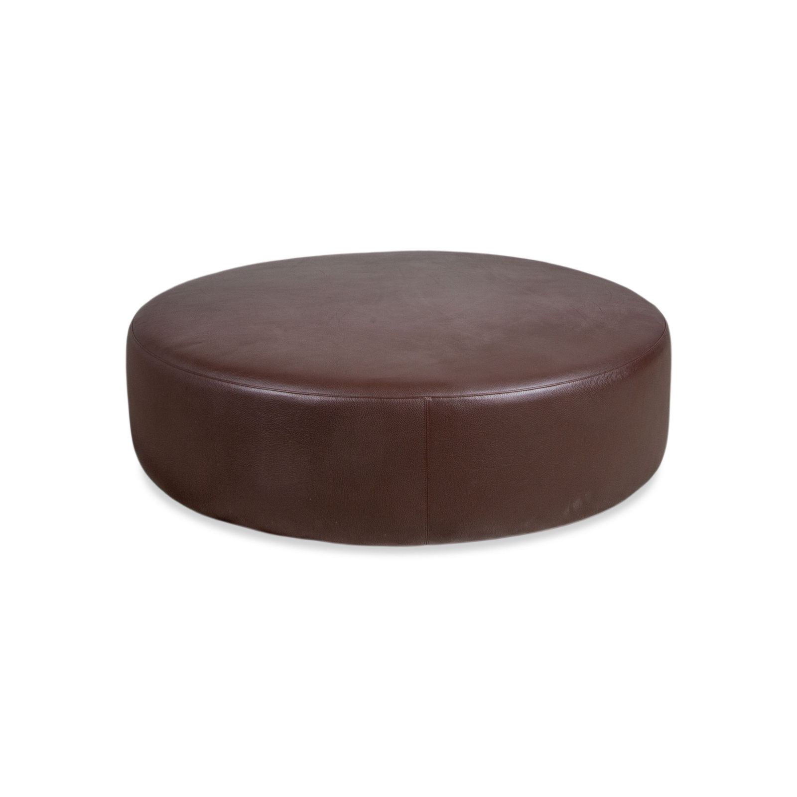B&B Italia Harry Large Leather Ottoman Dark Brown Chestnut photo buy