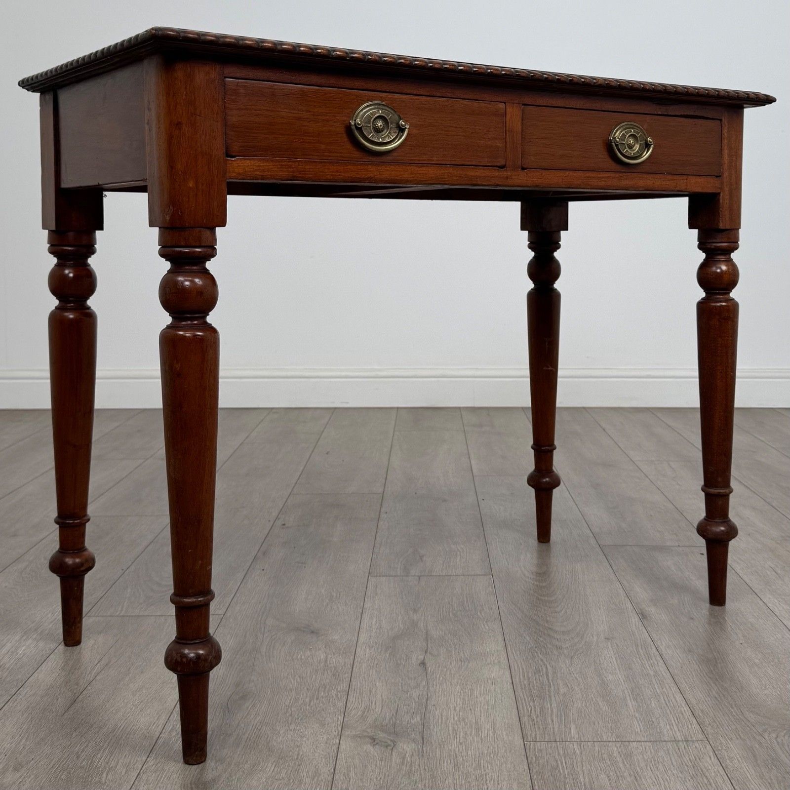 Antique 20th Century Fine Quality Writing Table In Mahogany photo vintage