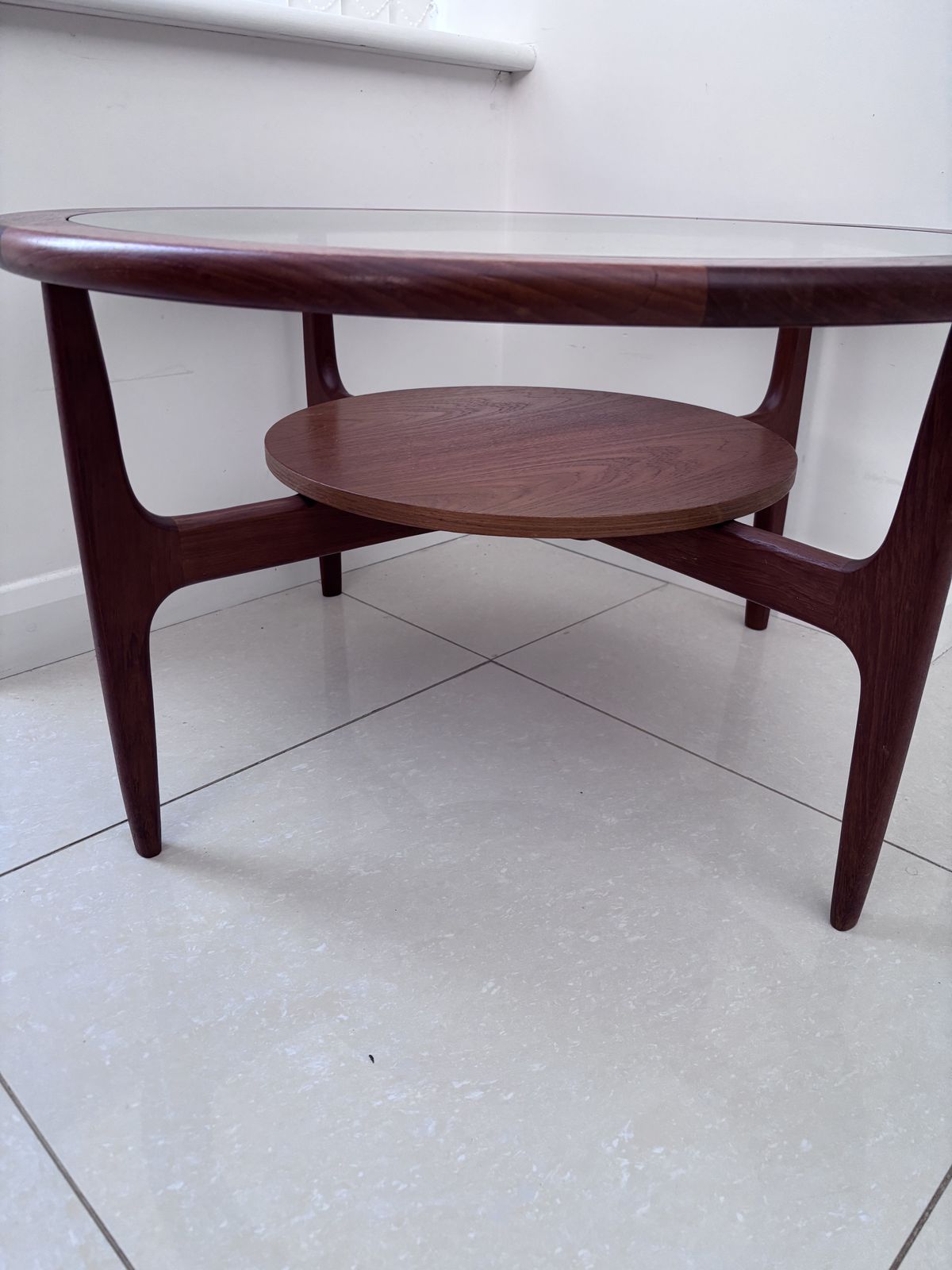 photo for sale Teak And Glass Coffee Table Superb Quality By Stonehill Of London.