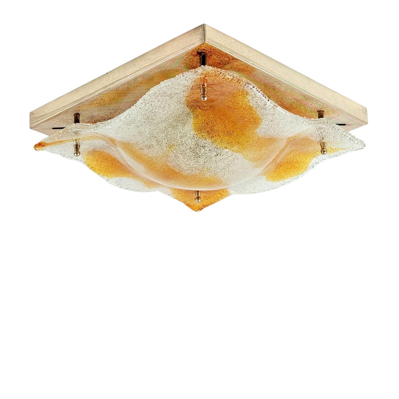 Mid Century Murano Glass Ceiling Light By Toni Zuccheri For Mazzega, Italy, 1970s
