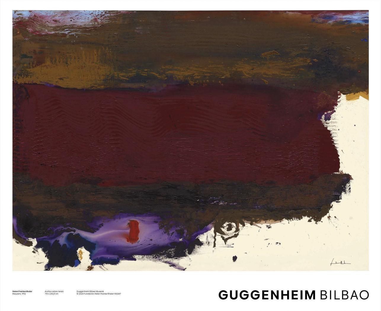Authentic Helen Frankenthaler Exhibition Poster  Requiem Original Museum Print