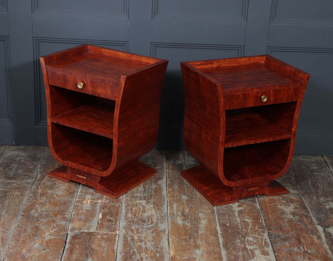 photo furniture Pair Of French Art Deco Bedside Cabinets