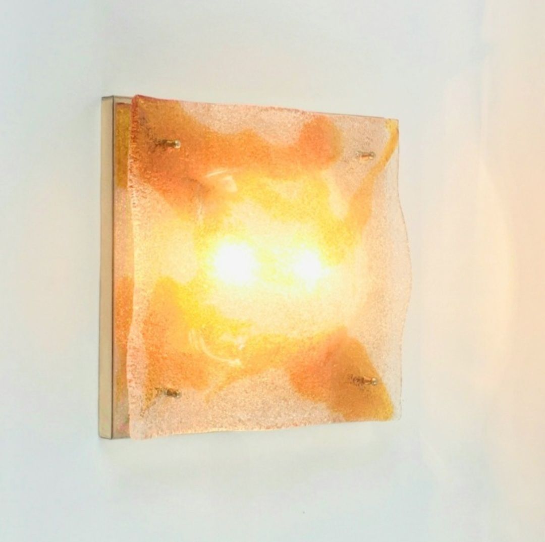 Mid Century Murano Glazen Plafondlamp Van Toni Zuccheri Voor Mazzega, Italië, Jaren 1970 photo buy