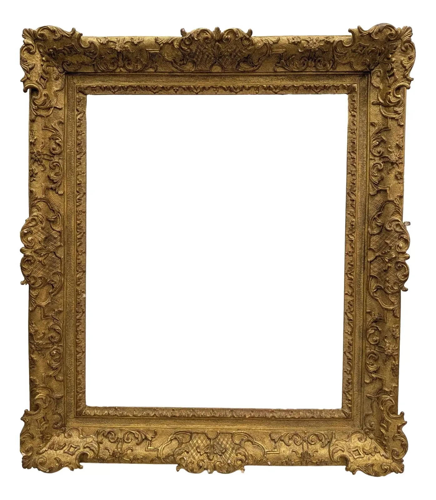 Late 19th Century Giltwood Frame For Restoration, 66x55 Cm photo for sale