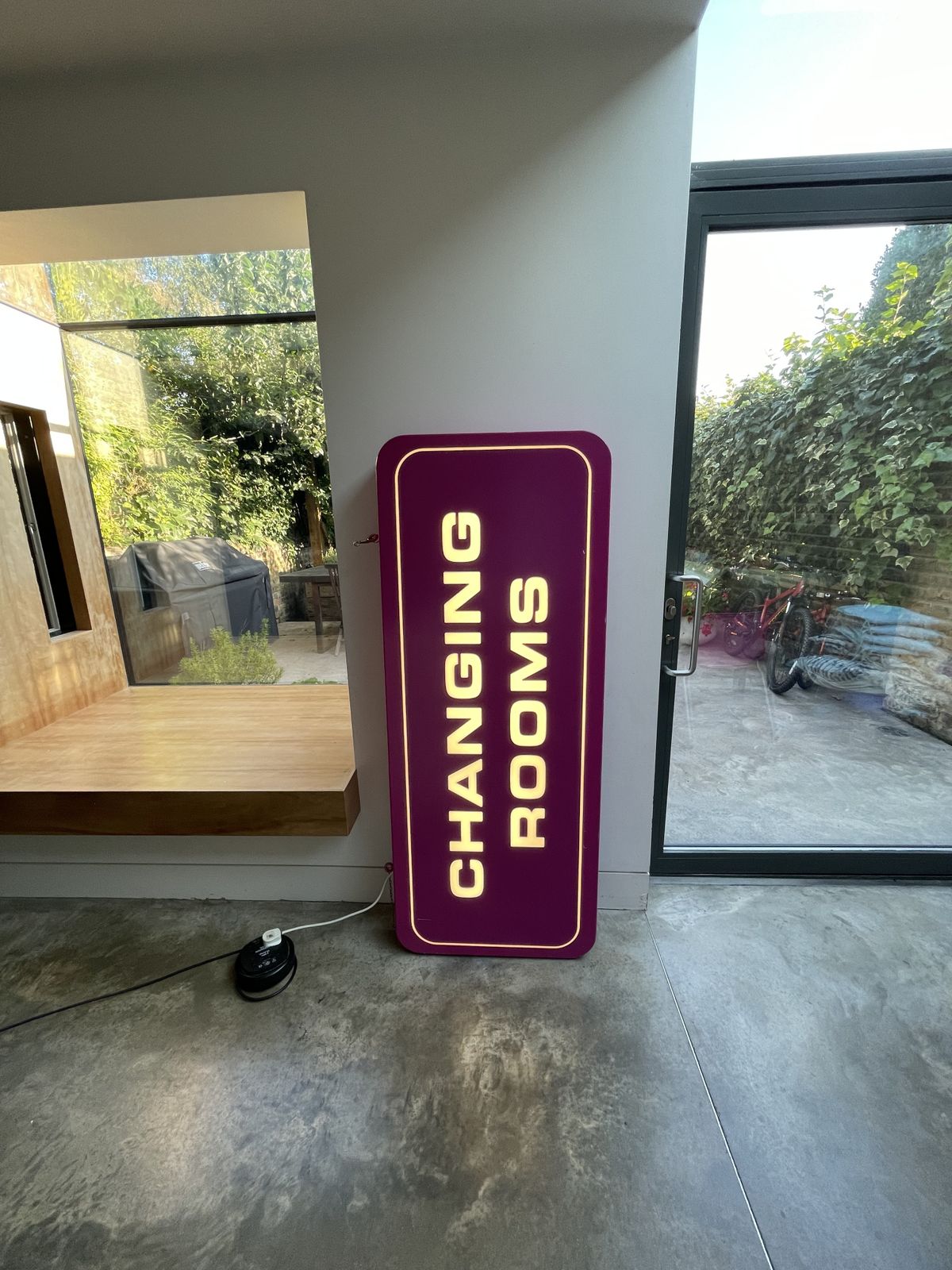 Original C&A Oxford Street Illuminated Lightbox Sign (C.2001) – Michael Landy Installation Era photo furniture