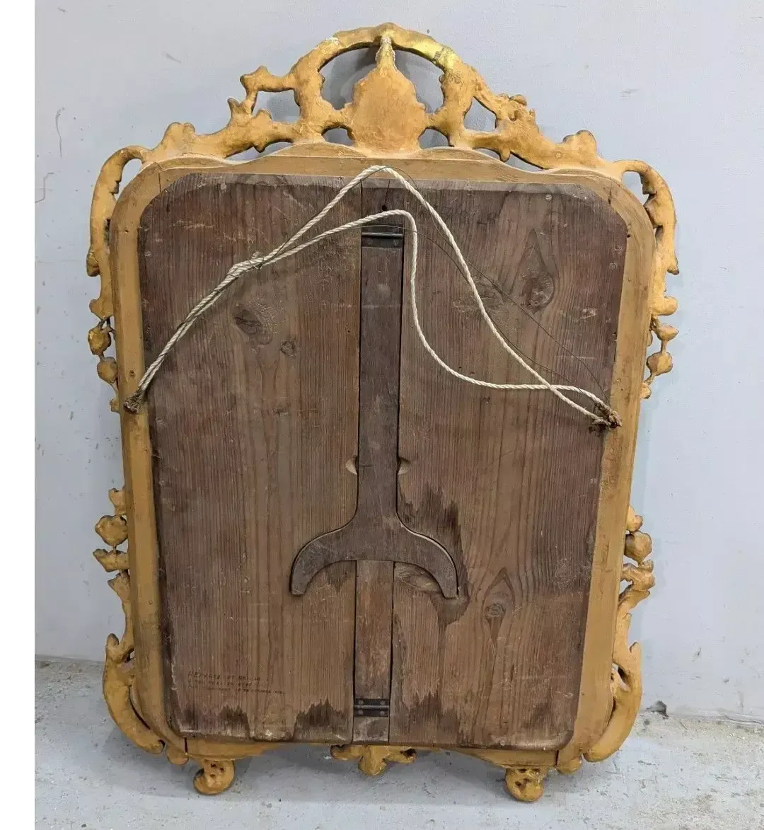 Napoleon III Style Wooden Mirror With Gilt Stucco photo 938.0