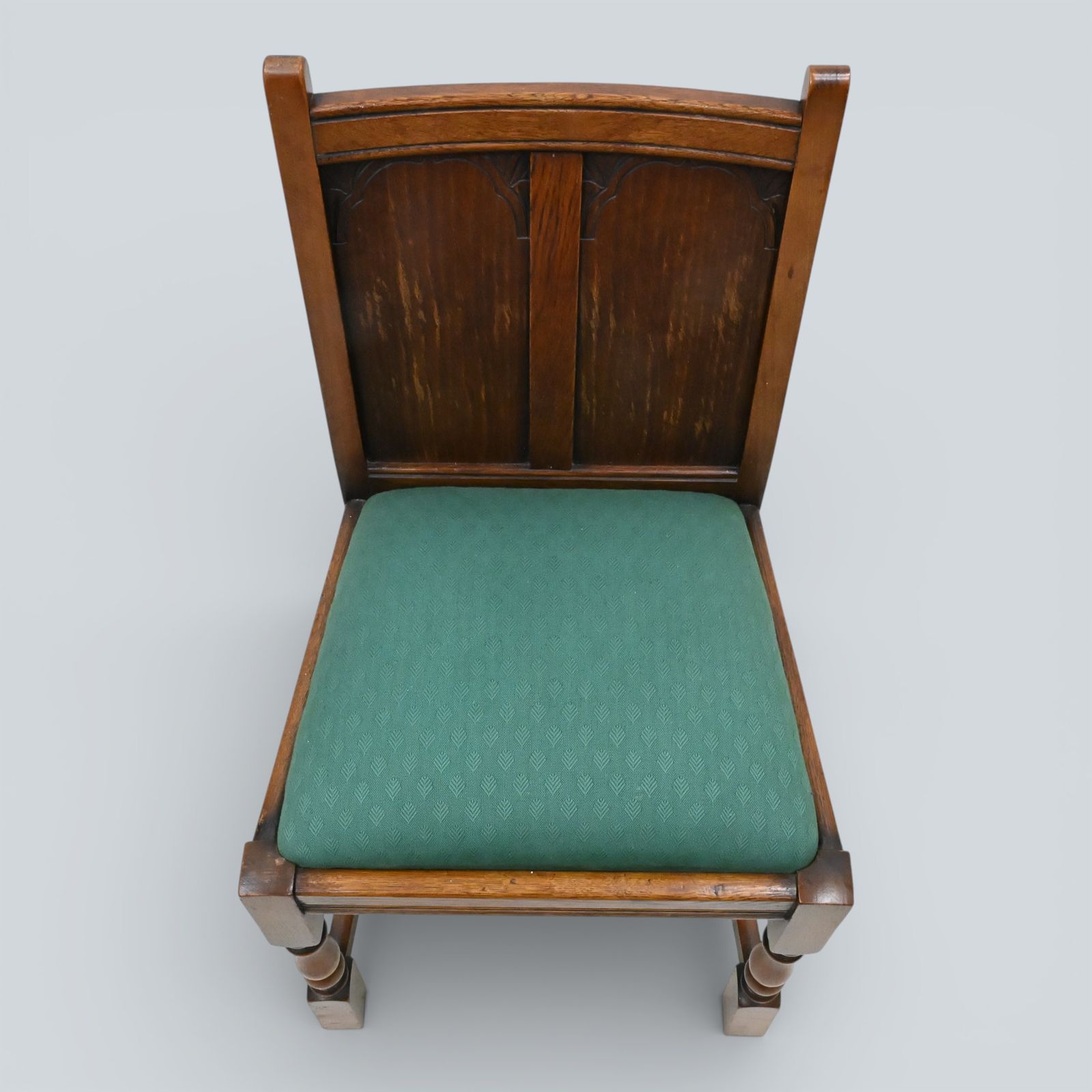 photo vinterior 4 Old Charm Style Dining Chairs Oak Green Drop In/On Seats Free Uk Delivery*