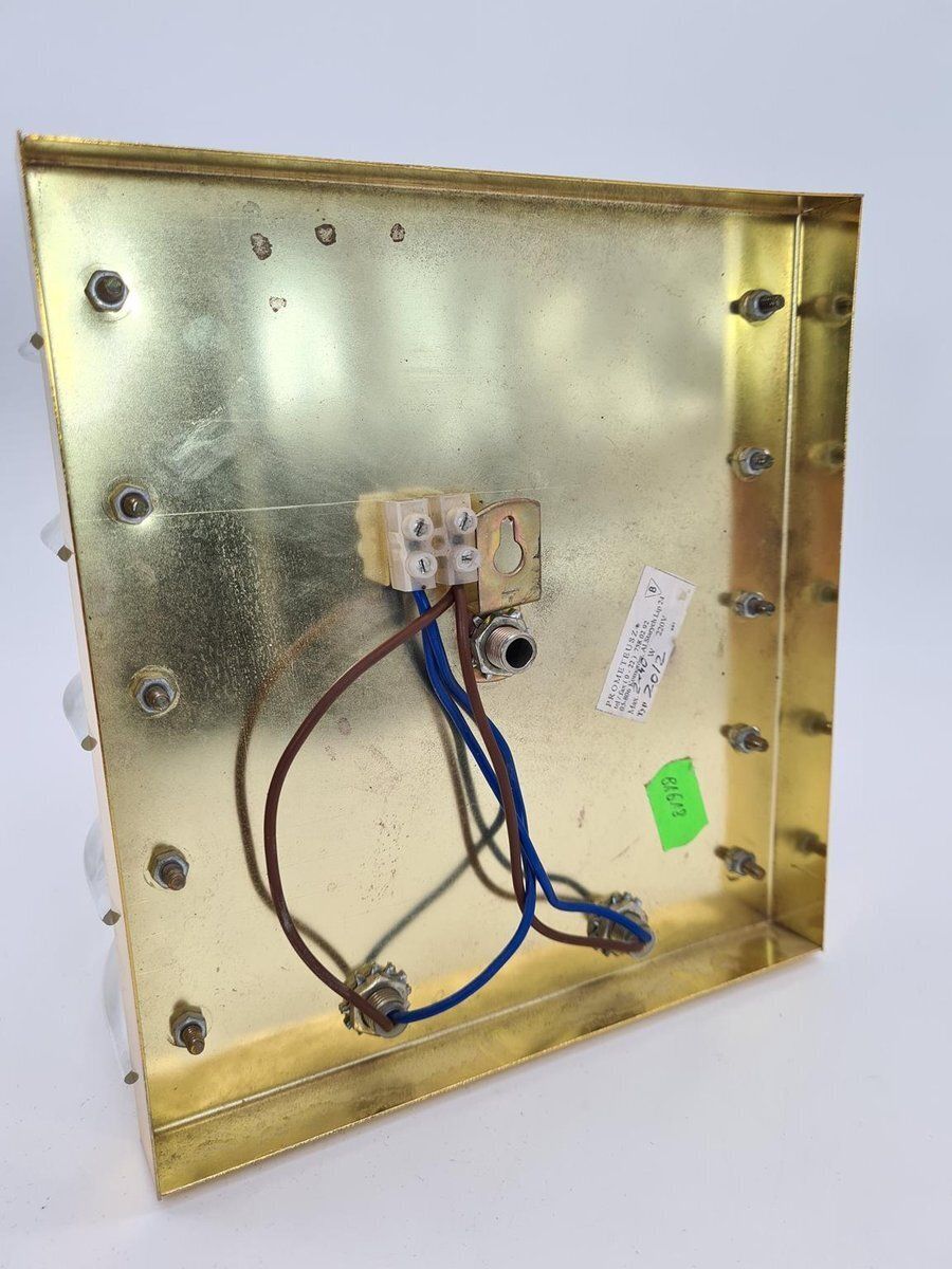 Prometeusz Wall Lamp In Brass With Transparent Acrylic Elements, Poland, 1980s photo vinterior