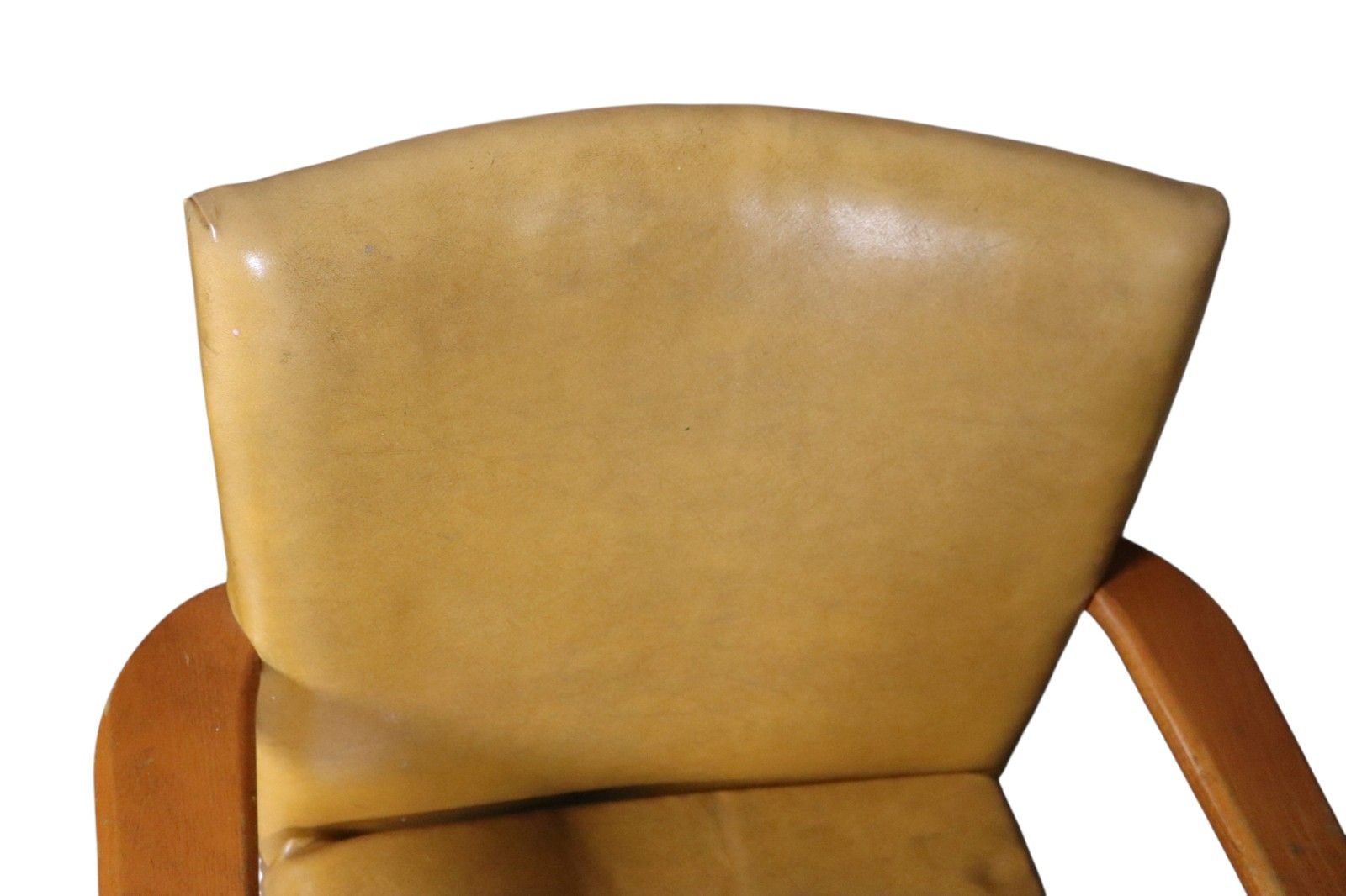 Pair Of Vintage Parker Knoll Pk 733 Armchairs Mid Century Beech Tan Vinyl photo vintage