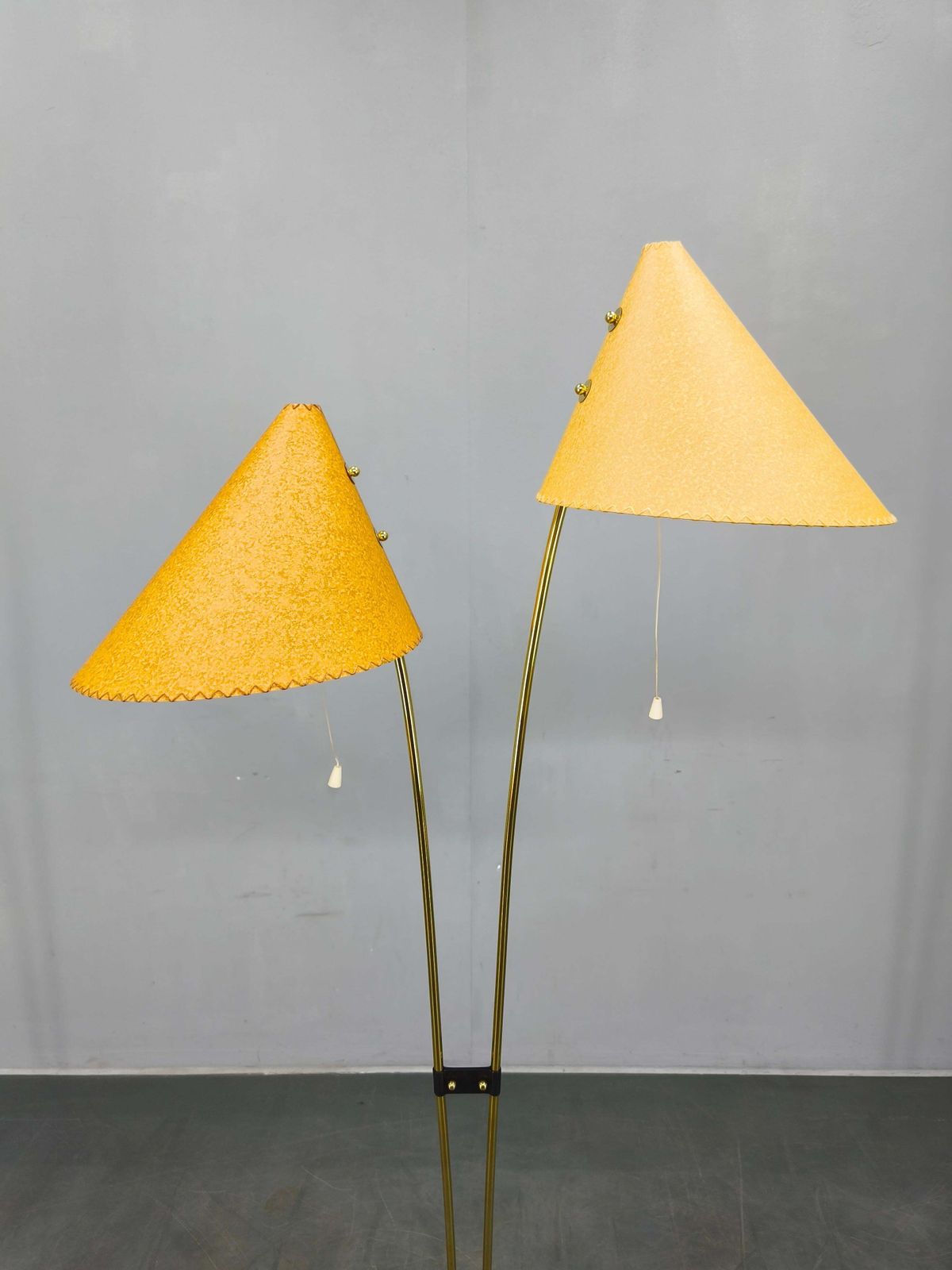 Mid Century Japanese Style Brass Floor Lamp, 1960s photo Lighting
