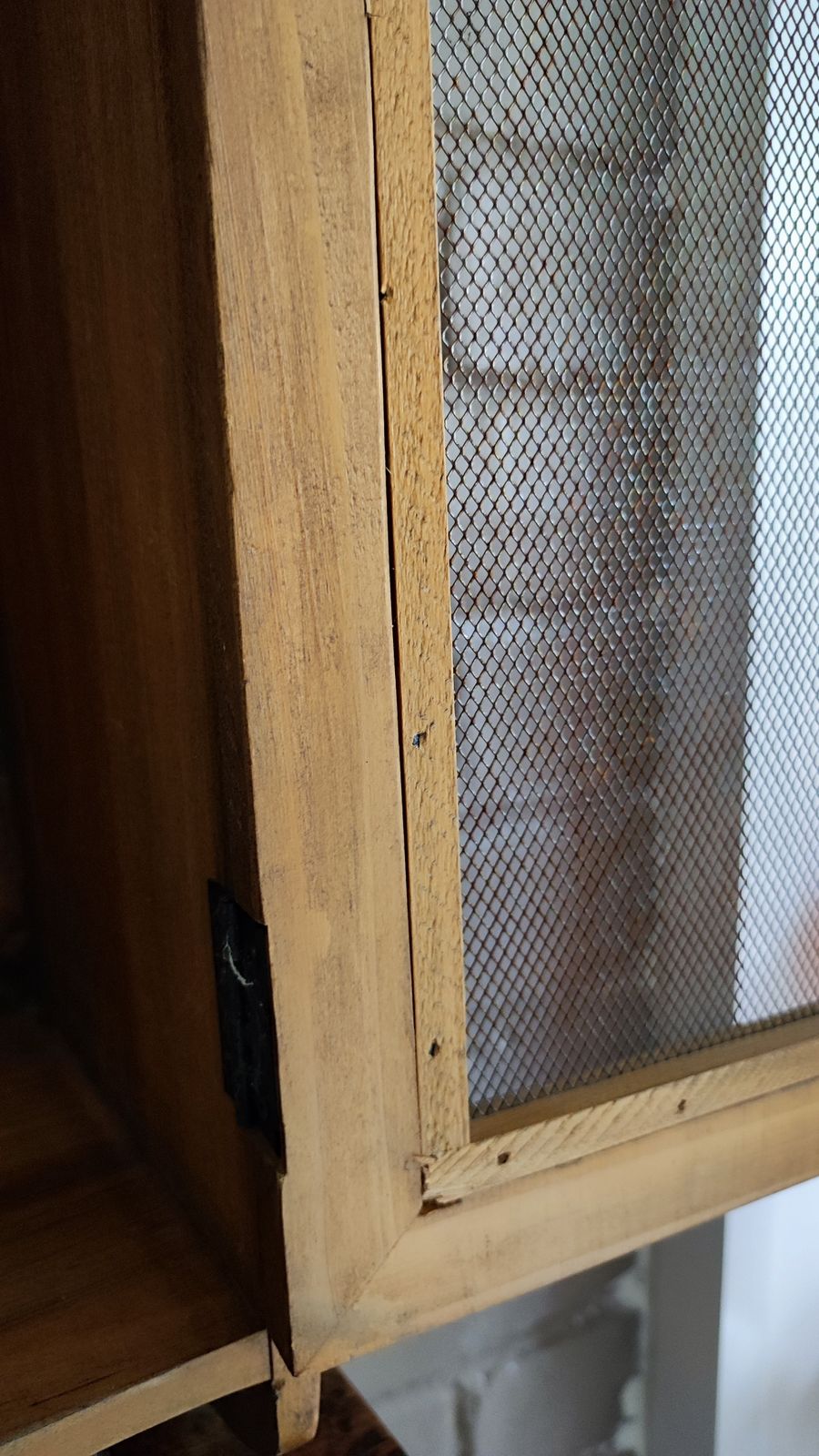 photo buy Vintage French Cheese Safe, Wooden Kitchen Larder, Spice Rack