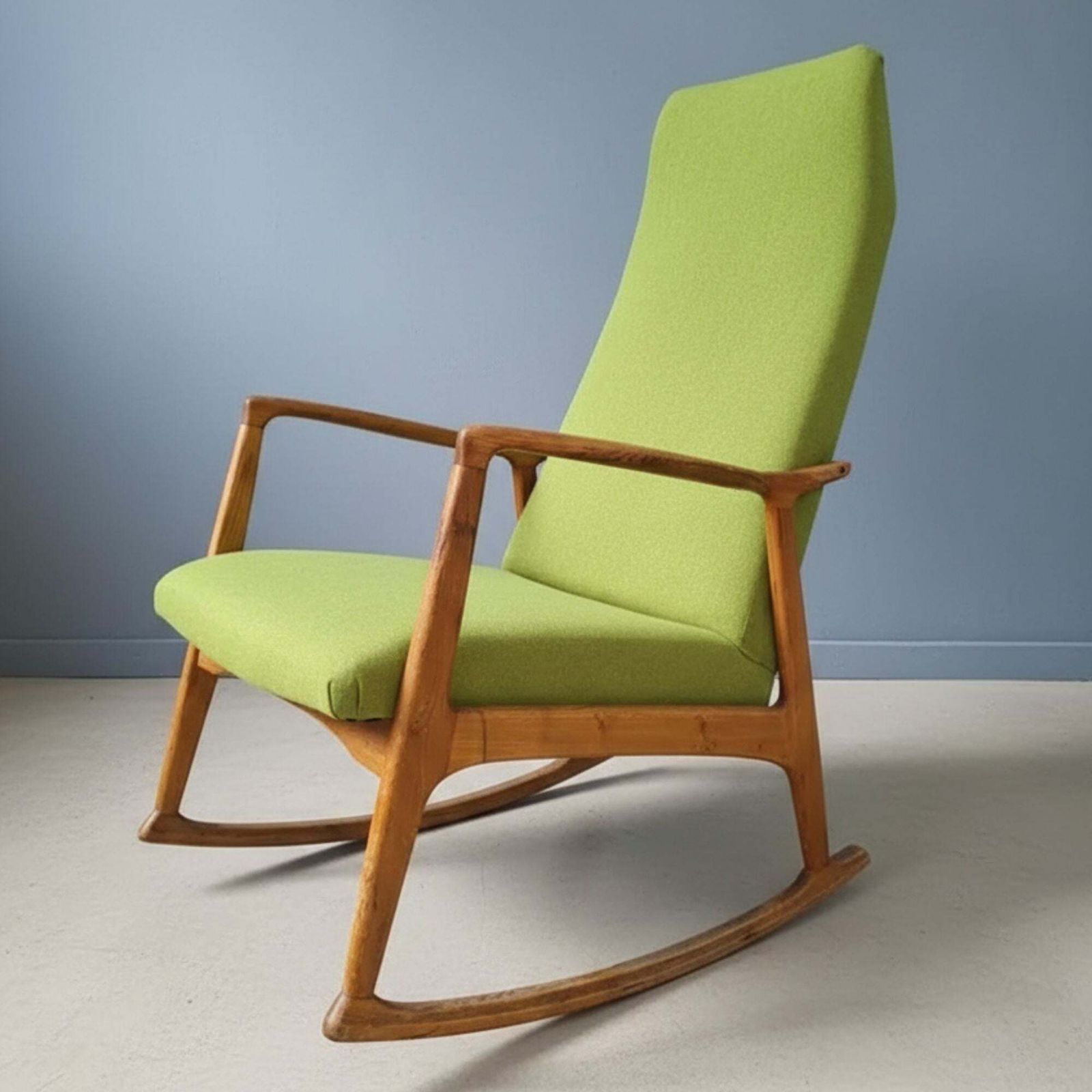 Dřevotvar Scandinavian Style Rocking Chair, Czechoslovakia, 1960s–1970s photo for sale