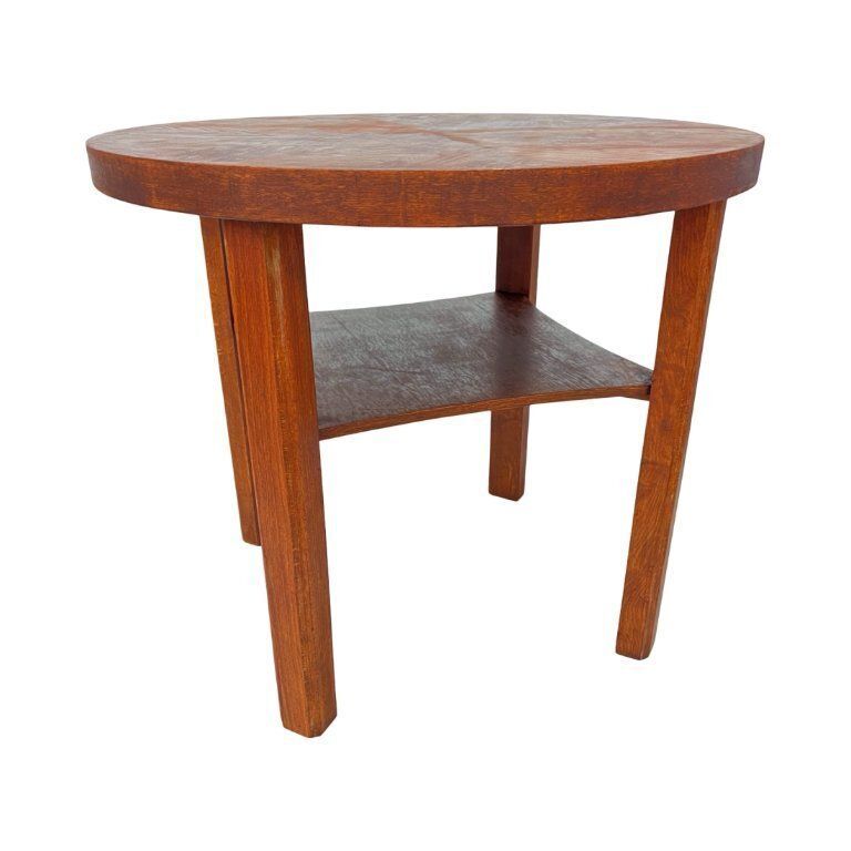 Round Coffee Table, Mid Century, Art Deco, After Renovation, Germany, 1960s. photo vinterior