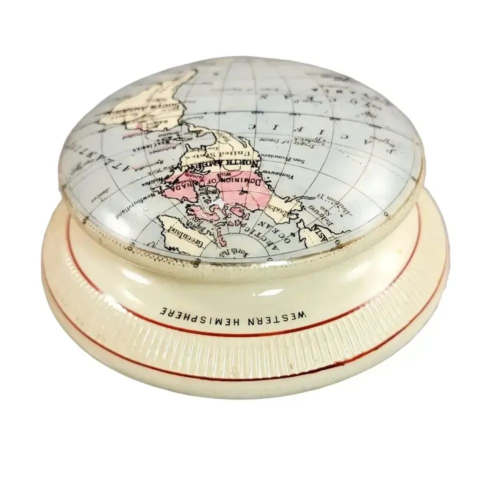 Macintyre Western Hemisphere Paperweight, Bartholomew Design, C. 1889 photo for sale