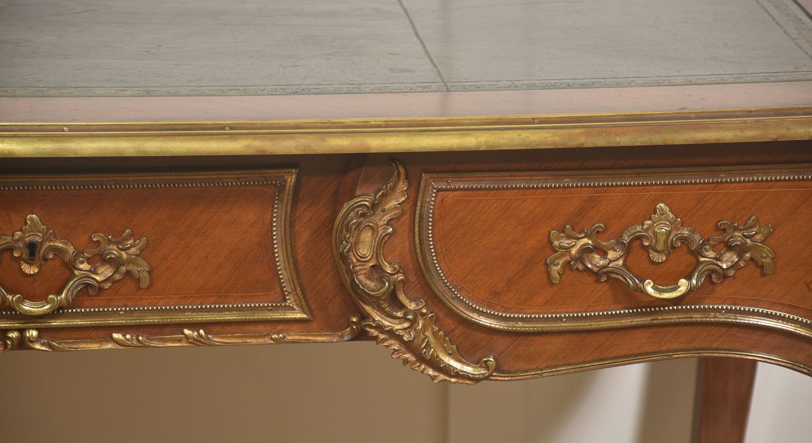 photo buy Fine French Louis XV–Style Ormolu Mounted Bureau Plat