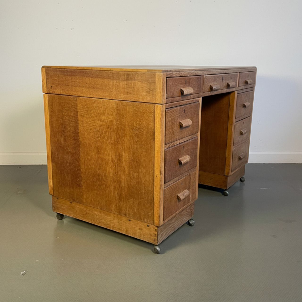 Art Deco Double Pedestal Desk, 1930s photo buy