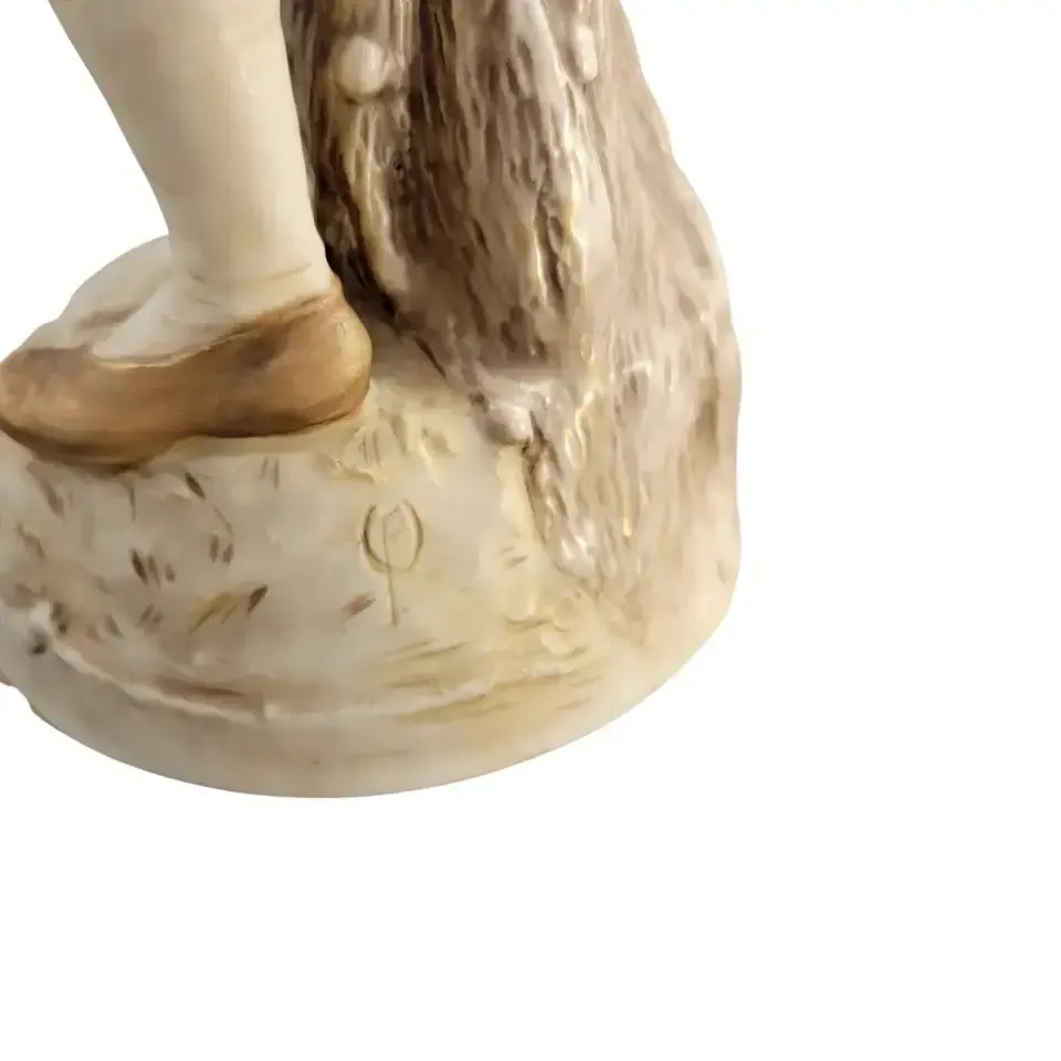 photo for sale Antique Royal Dux, Large Pair Of Porcelain Fisher Figures, Bohemia, C. 1918