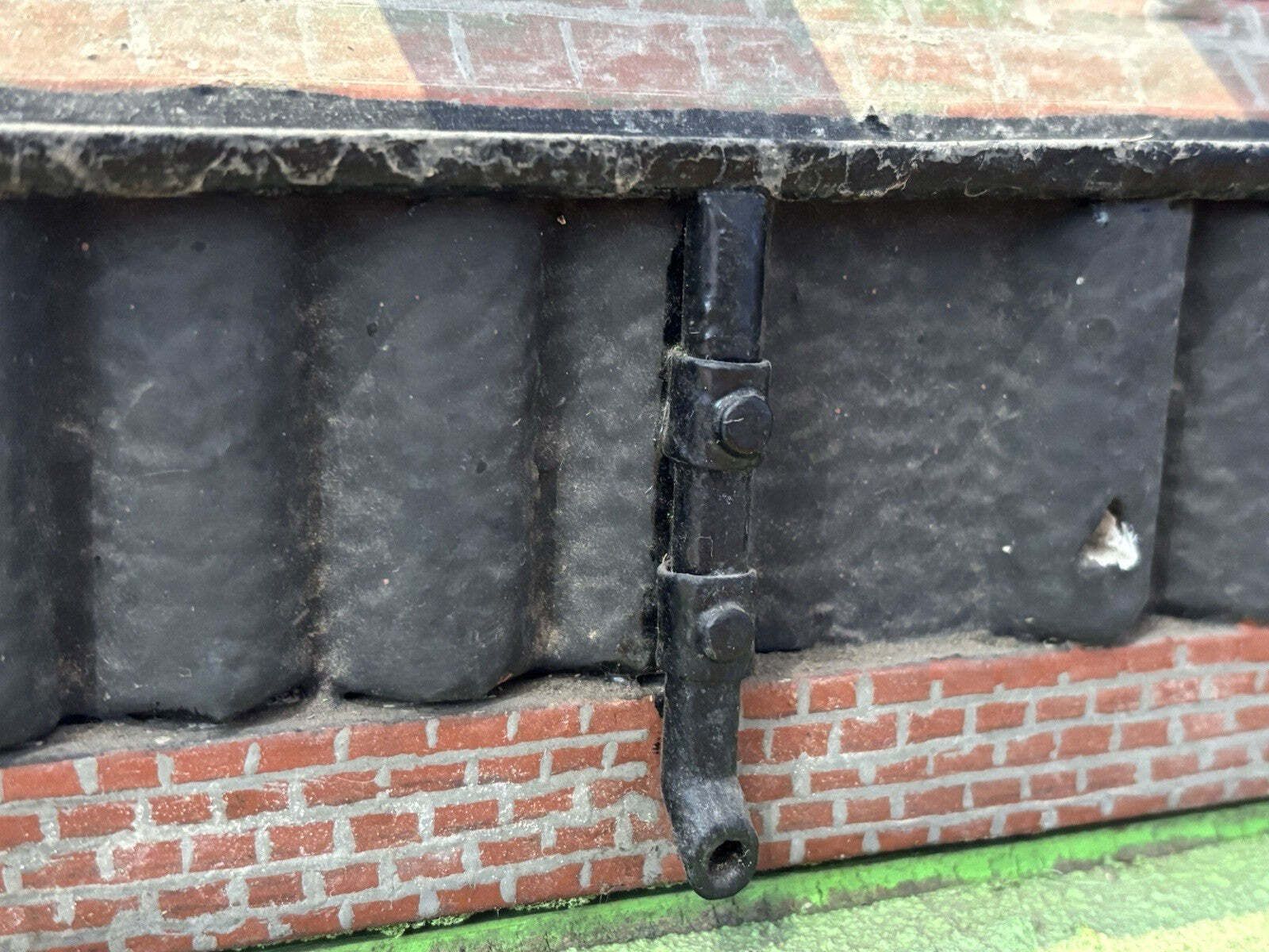 photo vintage Greensted Church, Ongar, Essex, Large Old Metal & Wooden Scale Model.