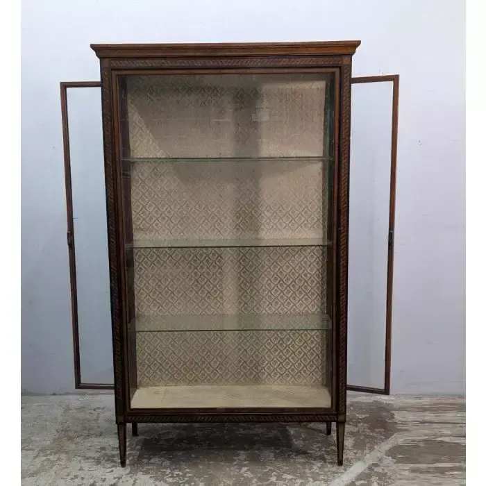 Louis XVI Style Marquetry Display Case, 19th Century photo furniture