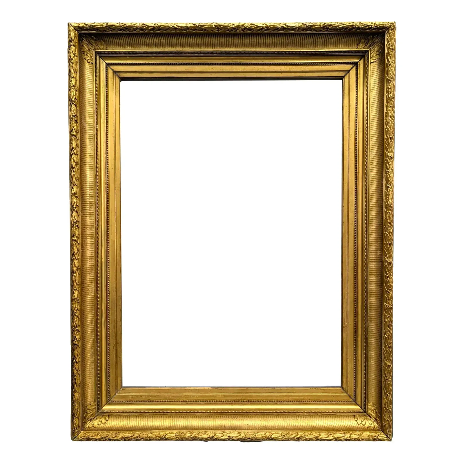 Late 19th Century Gilt Stucco And Wood Channel Frame, 84x61 Cm photo furniture