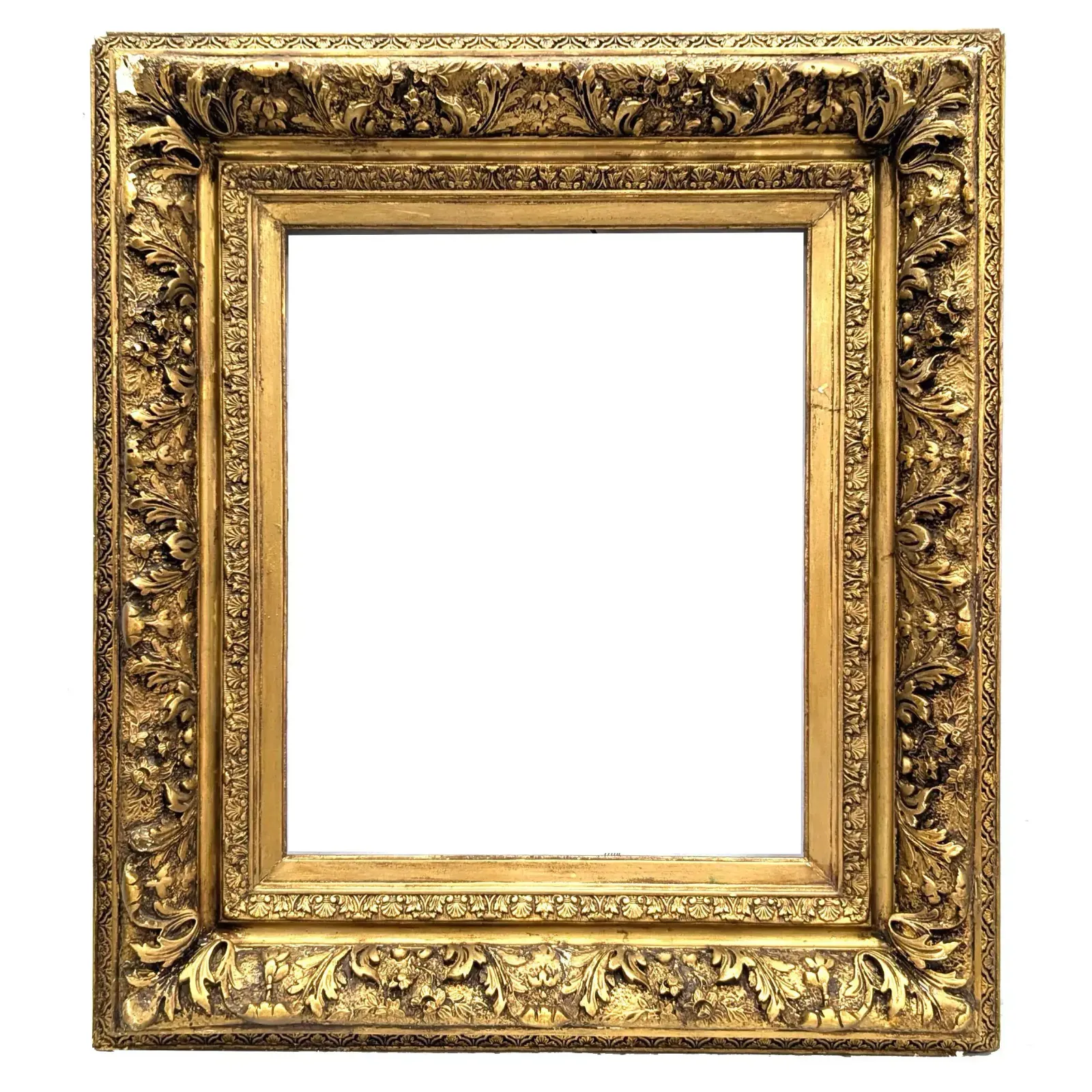 1900 Winged Frame To Be Restored, Made Of Wood And Gilded Stucco, 56.5 X 48 Cm photo furniture