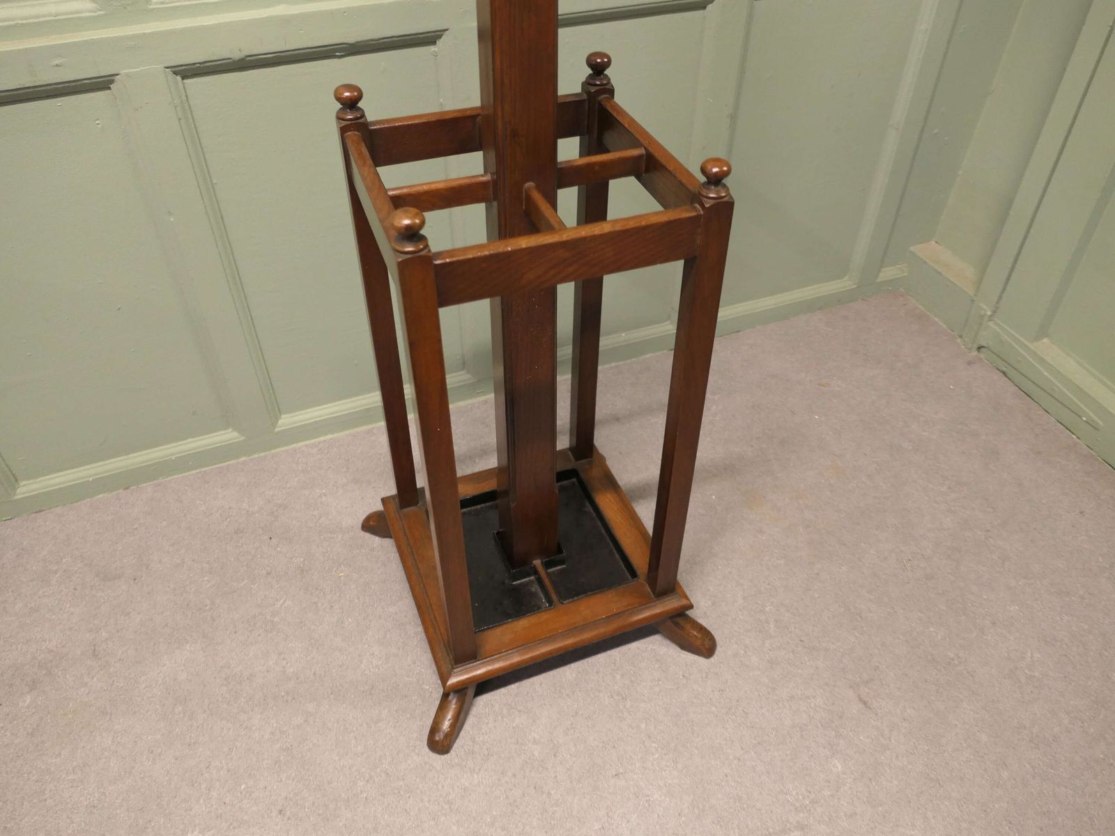 Oak Revolving Hat Coat And Umbrella Hall Stand photo furniture