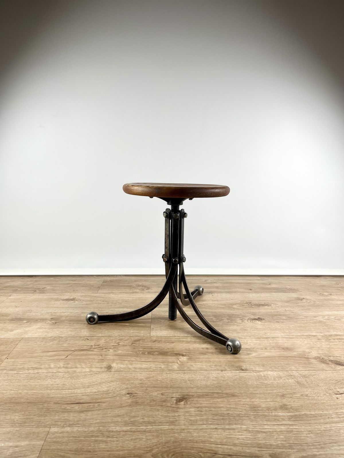 380.0 Rubery Owen Adjustable ‘Blade’ Stool, British 1940s photo
