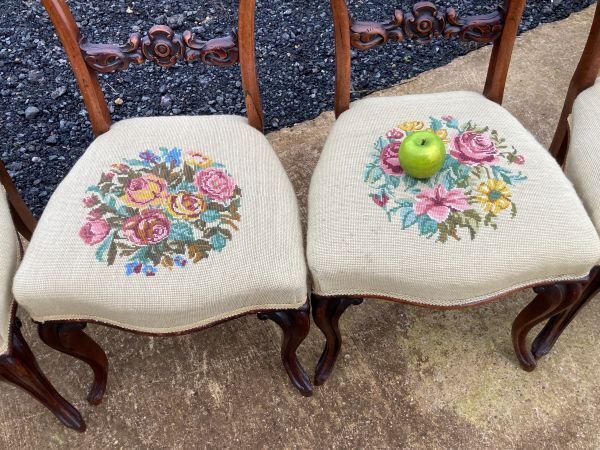 A Fine Set Of 6 Victorian Rosewood Dining Chairs photo Furniture