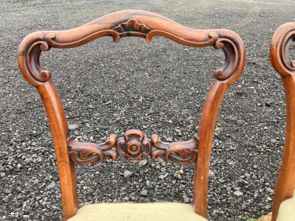 A Fine Set Of 6 Victorian Rosewood Dining Chairs photo 490.0