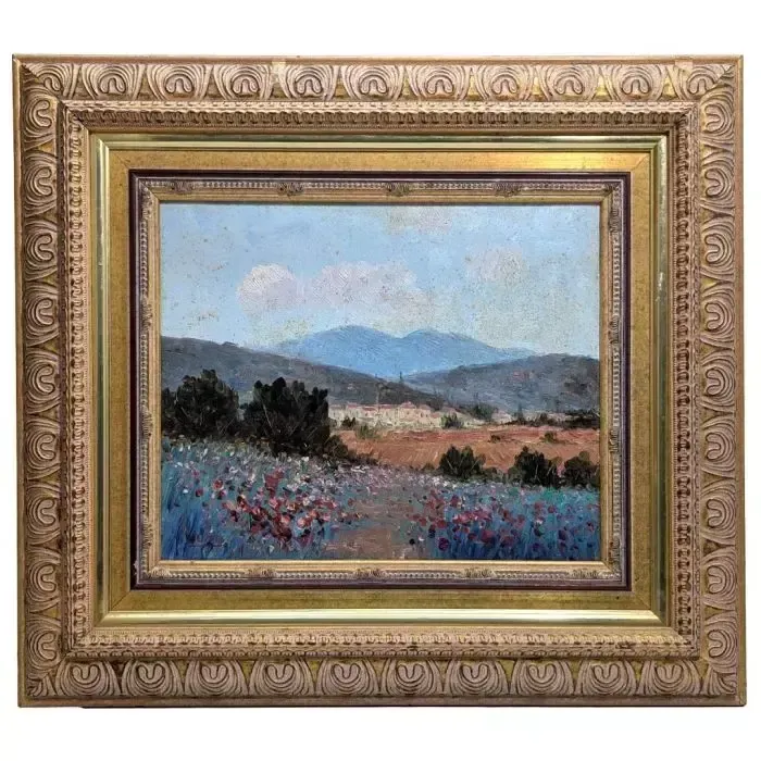 Oil On Canvas, Lavender Field, Signed S Gines