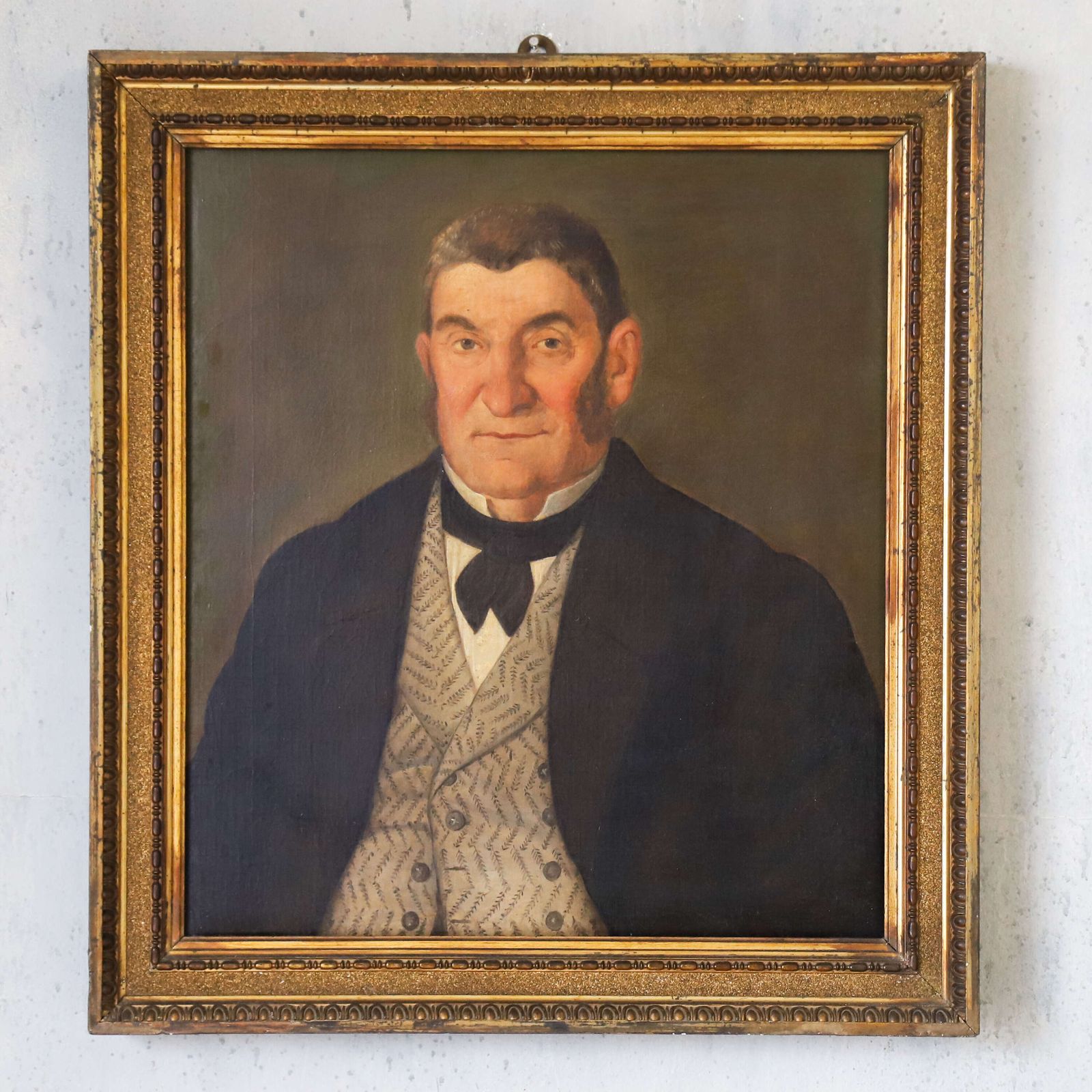 Antique Oil Painting — Portrait Of Girolamo Luxardo photo furniture