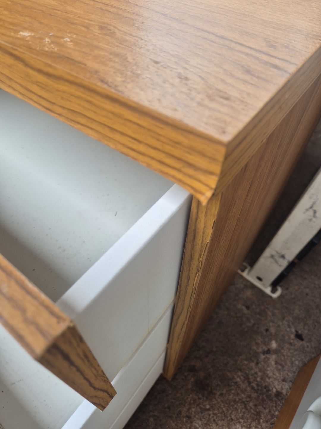 Vintage / Retro /Mid Century, Small 6 Drawer Dressing Chest With Mirror & Wheels photo buy