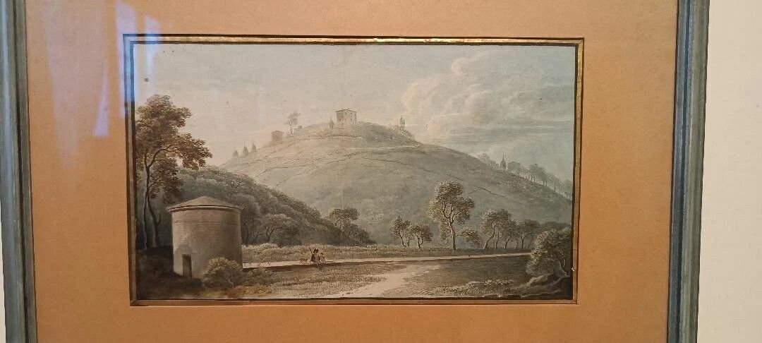 944.0 Six Early 19th Century Watercolors On Paper – Landscapes With Aqueduct And Bridge photo