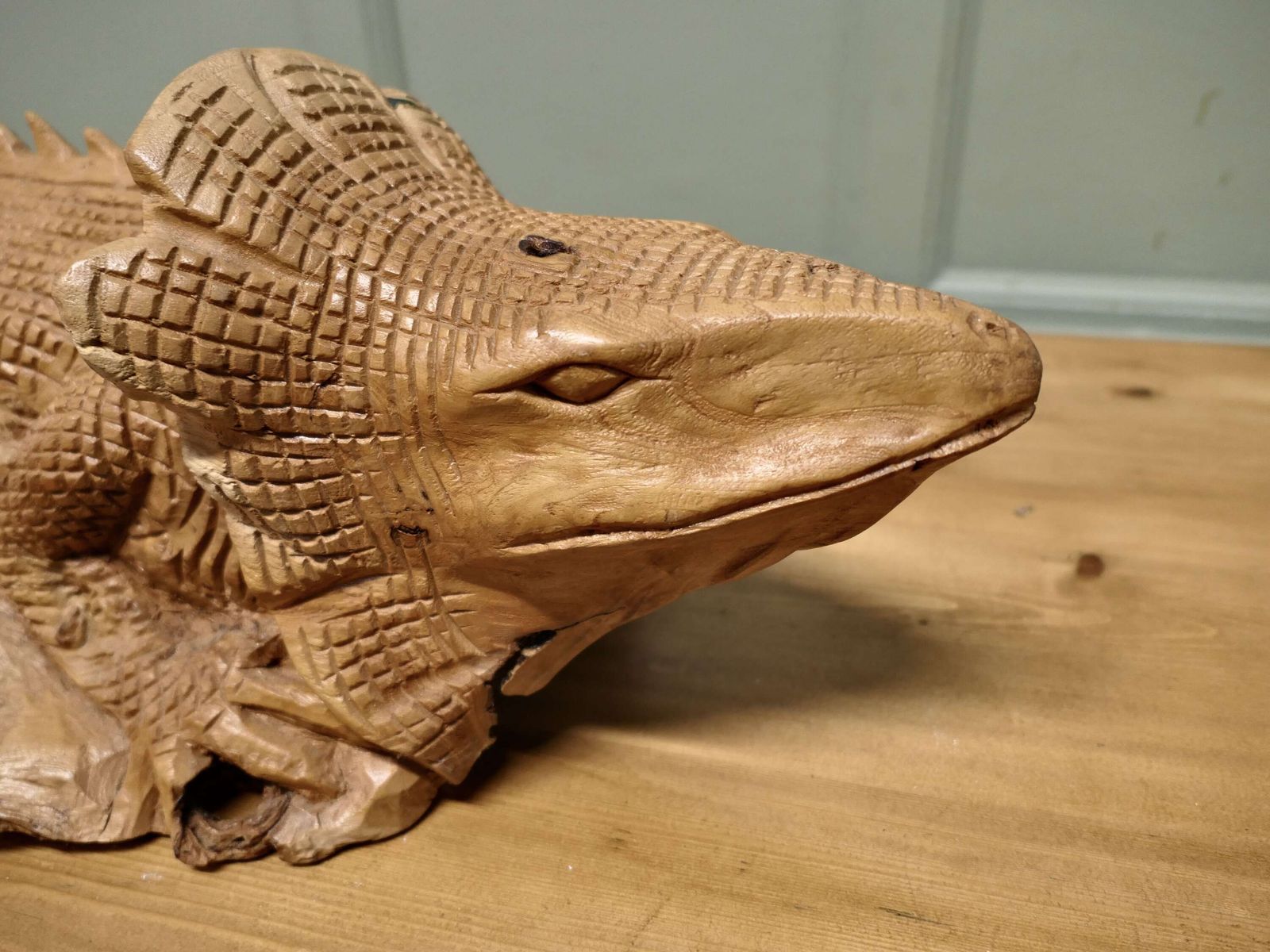 A Hand Carved Live Wood Iguana This Wonderful Piece Is Carved From A Single Piece Of Wood photo furniture