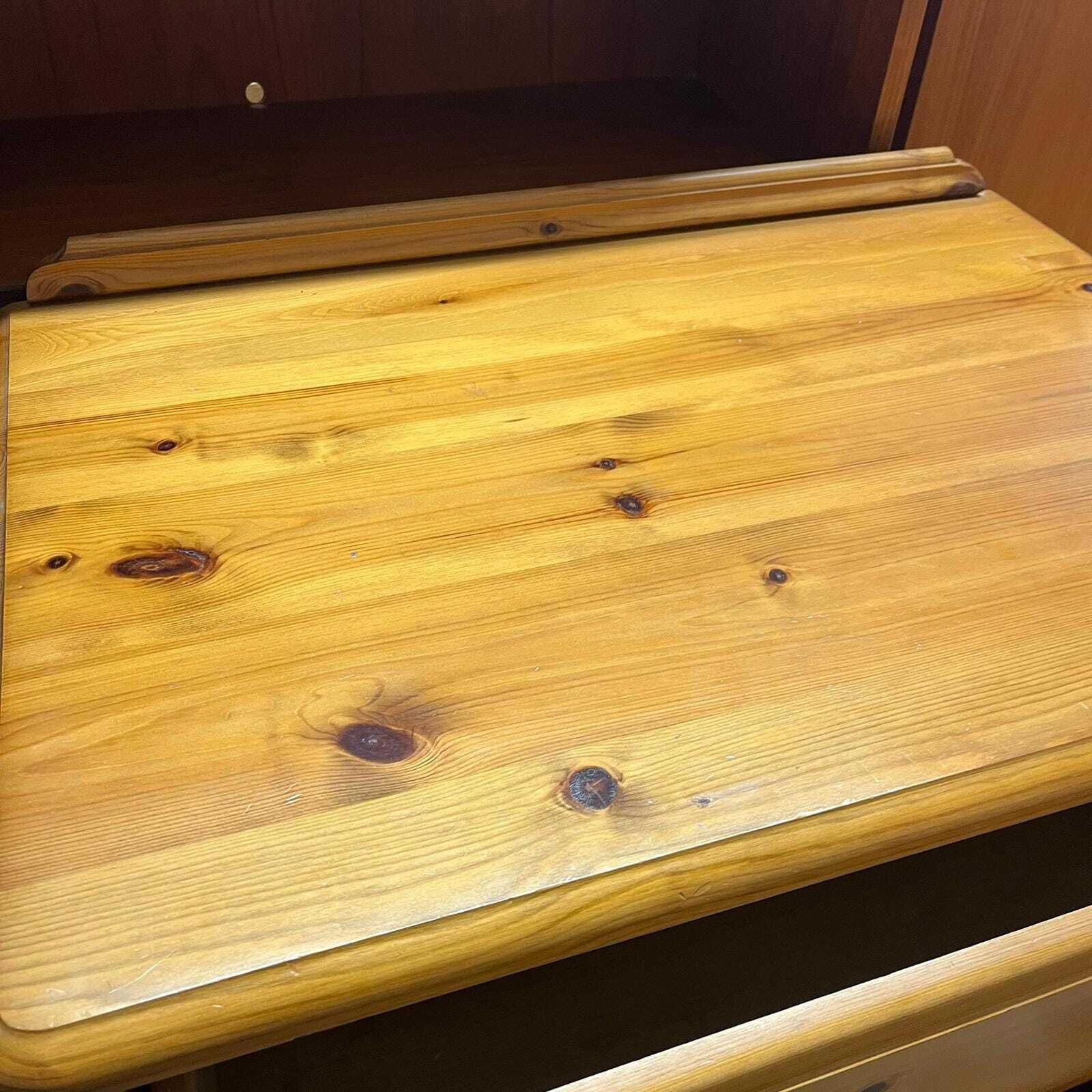 Pine Chest Of 5 Drawers Knob Handles Ball Feet Gallery photo vintage