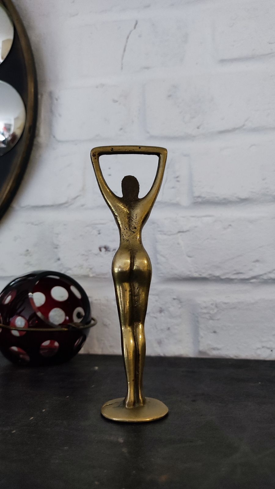 photo for sale Art Deco Brass Nude Lady Bottle Opener