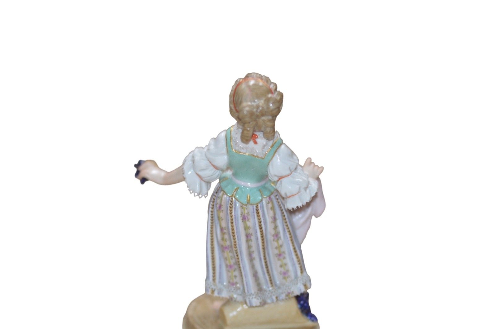 Home Decor Meissen Porcelain Figure Of A Girl Holding Grapes photo